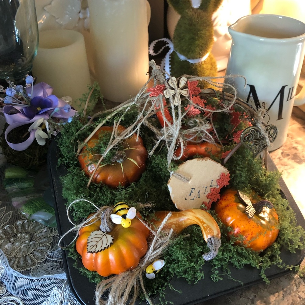 Pumpkins in a muffin tin